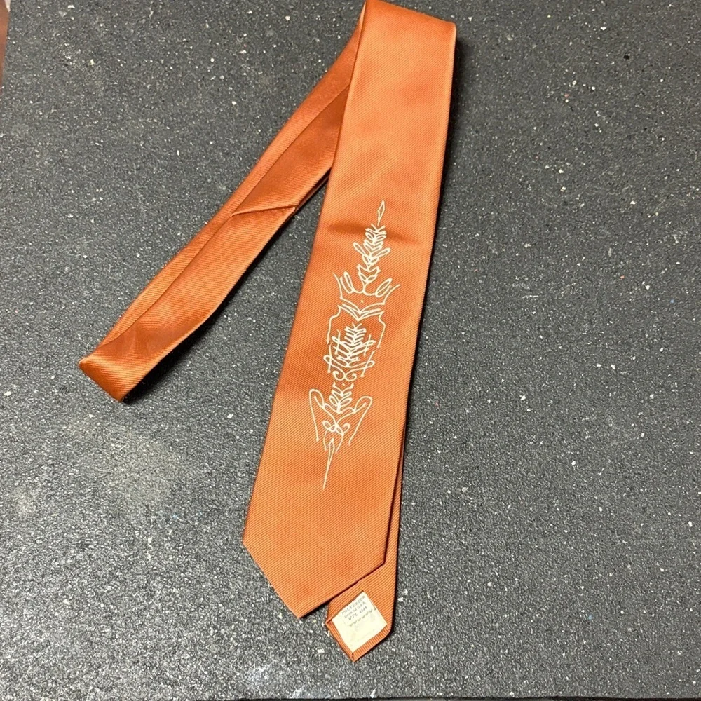 Wroxton 50s Orange Hand Painted  Tie